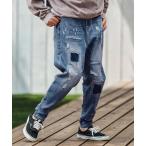 ジーンズ mp13800- Ribbed Back And Used Denim Pants デニムパンツ メンズ