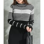 ニット セーター マルチボーダーリ