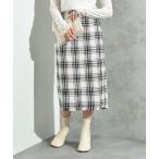 スカート コースチェックツィード
