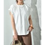 tシャツ 度詰め天竺袖口ギャザープ