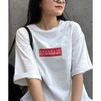 tシャツ 「Franklin Climbing」ユニセックスレッドロゴプリントTEE メンズ レディース