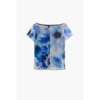 tシャツ タイダイプリントクロップドTシャツ ミニ丈 レディース