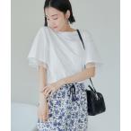 tシャツ チュールレイヤーTシャツ レディース