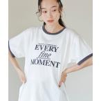 tシャツ 発砲ロゴ アソート プリントリンガーTシャツ レディース
