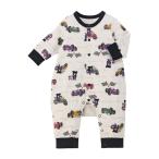ベビー服 ロンパース レーシング総柄カバーオール