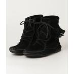 「Minnetonka」 モカシンブーツ UK6 ブラック レディース