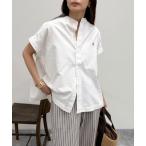 ブラウス シャツ 「GEVACO/ゲバコ」バンドカラーフライフロントフレンチスリーブシャツ レディース