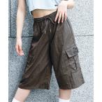 ハーフパンツ パンツ 短パン 接触冷感カーゴワイドハーフパンツ キッズ 子供服 女の子