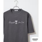 tシャツ PEANUTS ジョー・クール刺繍接触冷感ビッグシルエット半袖Tシャツ メンズ レディース
