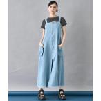 ワンピース ZIP デニム フレアワンピ