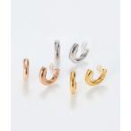 ショッピング花火 イヤリング 「痛くないシリーズ/金属アレルギー対応」ミニマルストレートフープライトフィットイヤリング レディース