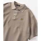 ショッピングレディ 夏 ポロシャツ 「71」「LYLE ＆ SCOTT/ライル＆スコット」ワンポイント刺繍 プレーディング ニットポロシャツ オーバーサイズ メンズ レディー