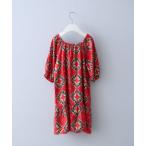 ワンピース 「KIDS」アフリカンバティック柄パフスリーブワンピース キッズ 子供服