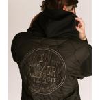 パーカー Schott/ショット/QUILTED COMBI. ZIP HOODED/キルティング コンビ ジップパーカー メンズ レディース
