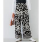 パンツ レーヨン裾ペイズリー柄パンツ レディース