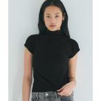 tシャツ テレコリブハイネックTシャツ レディース