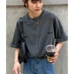 tシャツ 「ユニセックス」ピグメント刺繍ロゴTシャツ レディース メンズ