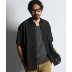 シャツ NILON/WOOL S/S LOOSE SHIRT:ナイロン/ウール ルーズフィット 半袖シャツ メンズ