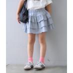 スカート 「KIDS」ムジ花柄ティアードスコート キッズ 子供服