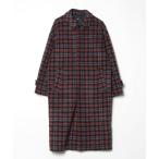 [HARE] в клетку пальто с отложным воротником M Brown мужской 