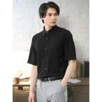 ショッピング接触冷感 シャツ 「接触冷感 ストレッチ」タカキュー レーヨン混 ボタンダウン半袖シャツ メンズ
