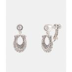 ショッピングイニシャル イヤリング シグネチャー クリスタル パヴェ クリップ オン イヤリング レディース