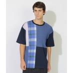 tシャツ ブロッキングニットコンビT レディース