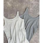 タンクトップ ノースリーブ ラメリブタンクトップ レディース
