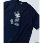 「FREAK'S STORE」 半袖Tシャツ「Disneyコラボ」 MEDIUM ネイビー メンズ