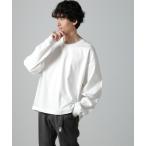 「NANO universe」 長袖Tシャツ M ホワイト メンズ