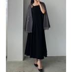 ショッピングストラップ ワンピース ダブルストラップフレアキャミワンピース