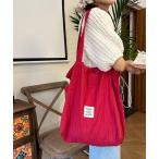 ショッピング巾着 トートバッグ Mignonjour/ストライプ巾着トートバッグ M2774 レディース