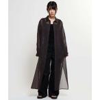 シャツワンピース 「コラボ」「Soffitto×TINDA」ギャザーシャツワンピース