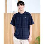 ショッピングtシャツ メンズ tシャツ リンクスジャガード クルーネック Tシャツ メンズ