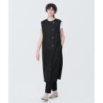 「無印良品」 ノースリーブワンピース M ブラック レディース