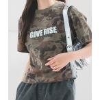 tシャツ 「UVカット」迷彩柄ロゴTシャツ レディース