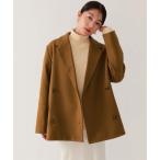 ジャケット テーラードジャケット ウール調ダブルジャケット レディース