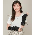 tシャツ シンプルししゅうテレコトップス キッズ 子供服 女の子
