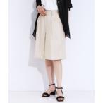 パンツ 「S-LL」大人のための 麻調タックハーフパンツ レディース