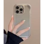スマホケース シルバー フレーム iPhoneカバー アイフォンケース ipc759