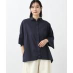 ブラウス シャツ 「natural by clip」製品染めオックスチュニック レディース