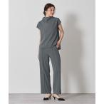 セットアップ モックネックブラウス×パンツセットアップ レディース