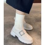 「+diana」 ショートブーツ 24.5cm アイボリー レディース