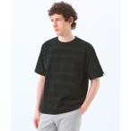 tシャツ ポップコーンシャドーボーダー クルーネックTシャツ メンズ