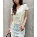 tシャツ 「2025SS」花柄キャミ2PTシャツ レディース