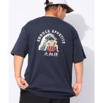 tシャツ POWER TO THE PEOPLE (パワートゥザピープル) 大相撲 刺繍 半袖Tシャツ「ENOUGH APPETITE」 メンズ