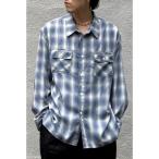 ショッピングIS シャツ BIG MIKE ビックマイク/ 25秋冬新作 長袖 レーヨンミックス オンブレチェックシャツ 脇スリットタイプ //// 102615013