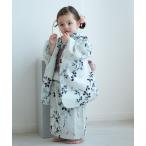 浴衣 キッズ浴衣3点セット utatane サイダー色に溶け込む萩とトンボ キッズ 子供 女の子