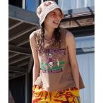 タンクトップ ノースリーブ 「チャイハネ」マッチ香プリントタンクトップ レディース