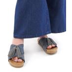 「Minnetonka」 フラットサンダル 6 ネイビー レディース